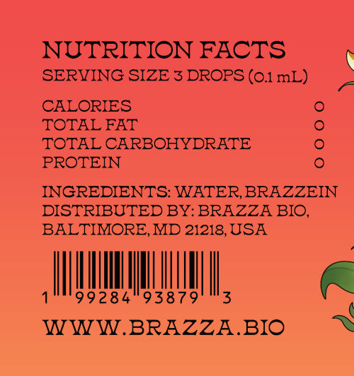 Brazza drops brazzein sweetener left label